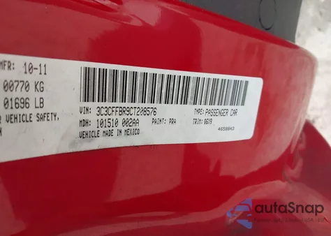 2012 Fiat 500 Sport from USA, damaged, VIN 3C3CFFBR9CT208576